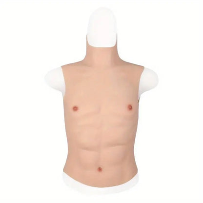 Silicone Fake Male Muscle, Chest Body Belly Men's Accessories, Role-playing Party Stage Performance Show Props