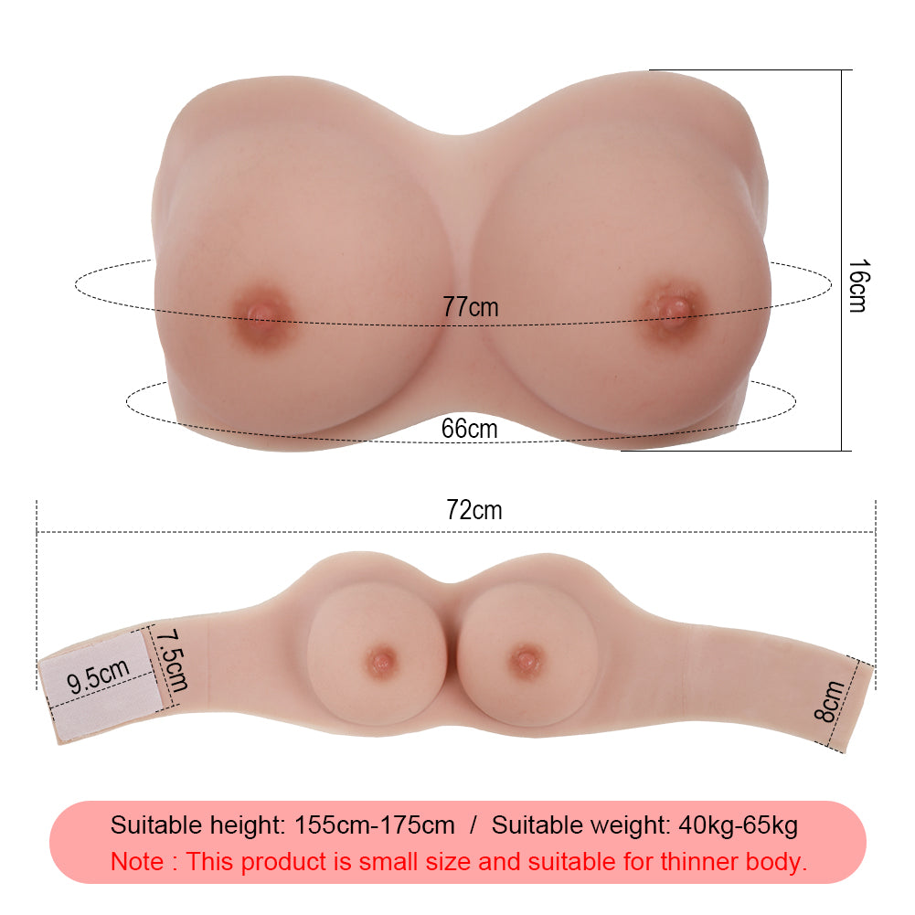 8th Generation No-oil C Cup Tube Top Breast Forms With Bloodshot and Vein