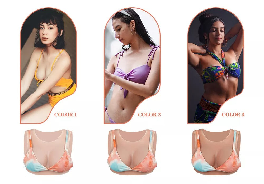 B-G Cup Drag Queen Crossdresser Realistic Breast Forms Silicone Fake Boob Plate