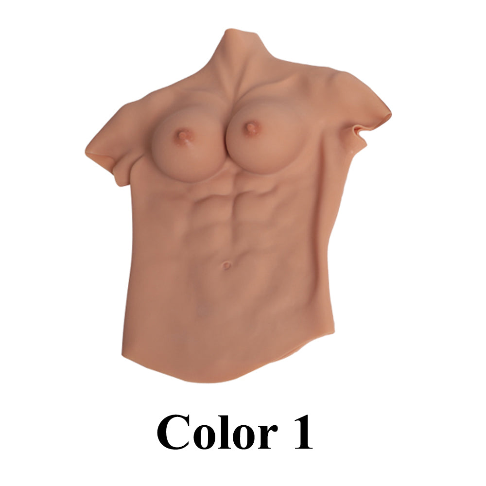 Abdominal muscle and breast enlargement shaping kit with breast-shaped bloodshot design