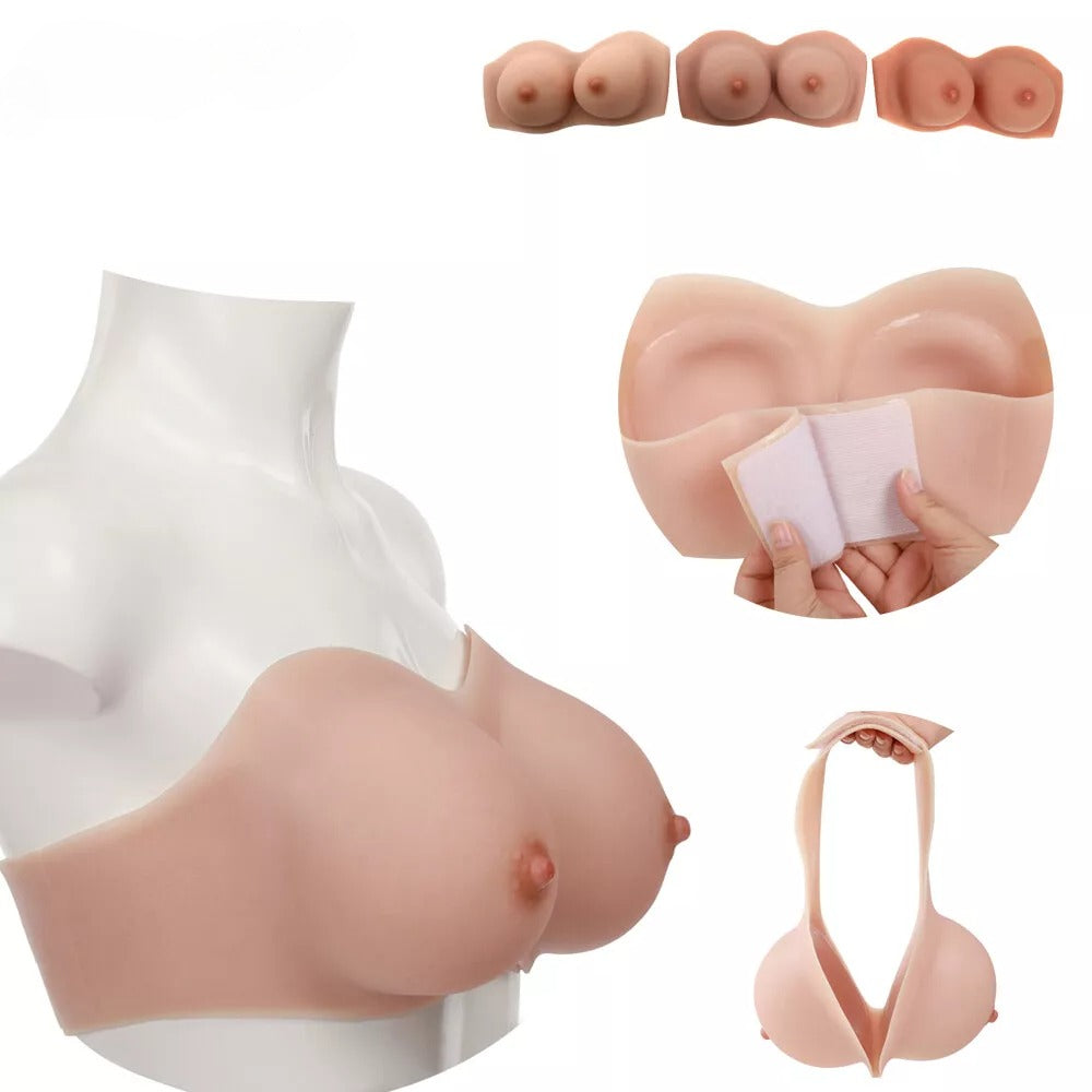 8th Generation No-oil C Cup Tube Top Breast Forms With Bloodshot and Vein