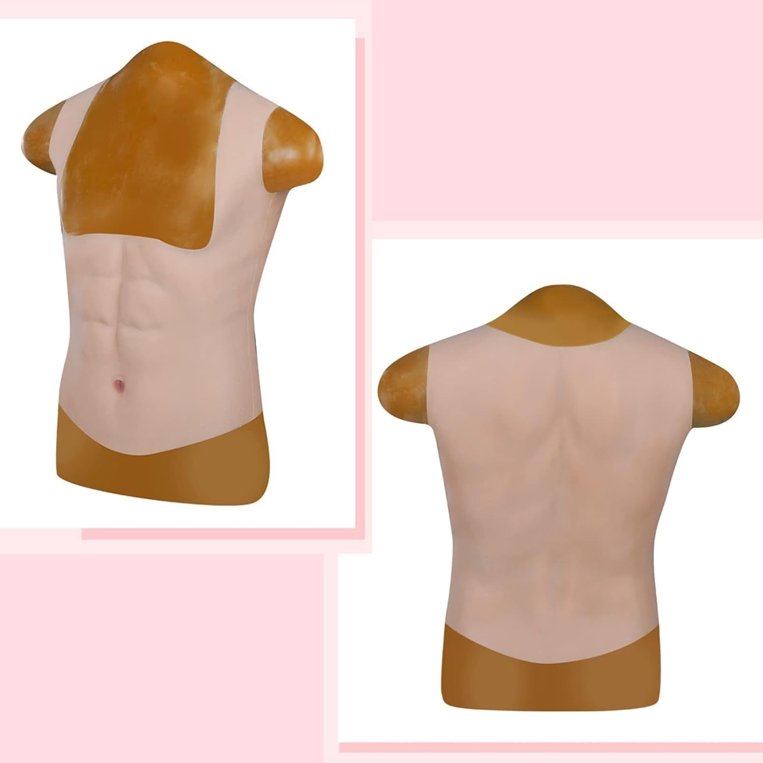 Silicone women's square collar muscle suit fake abdominal muscles peoduct display