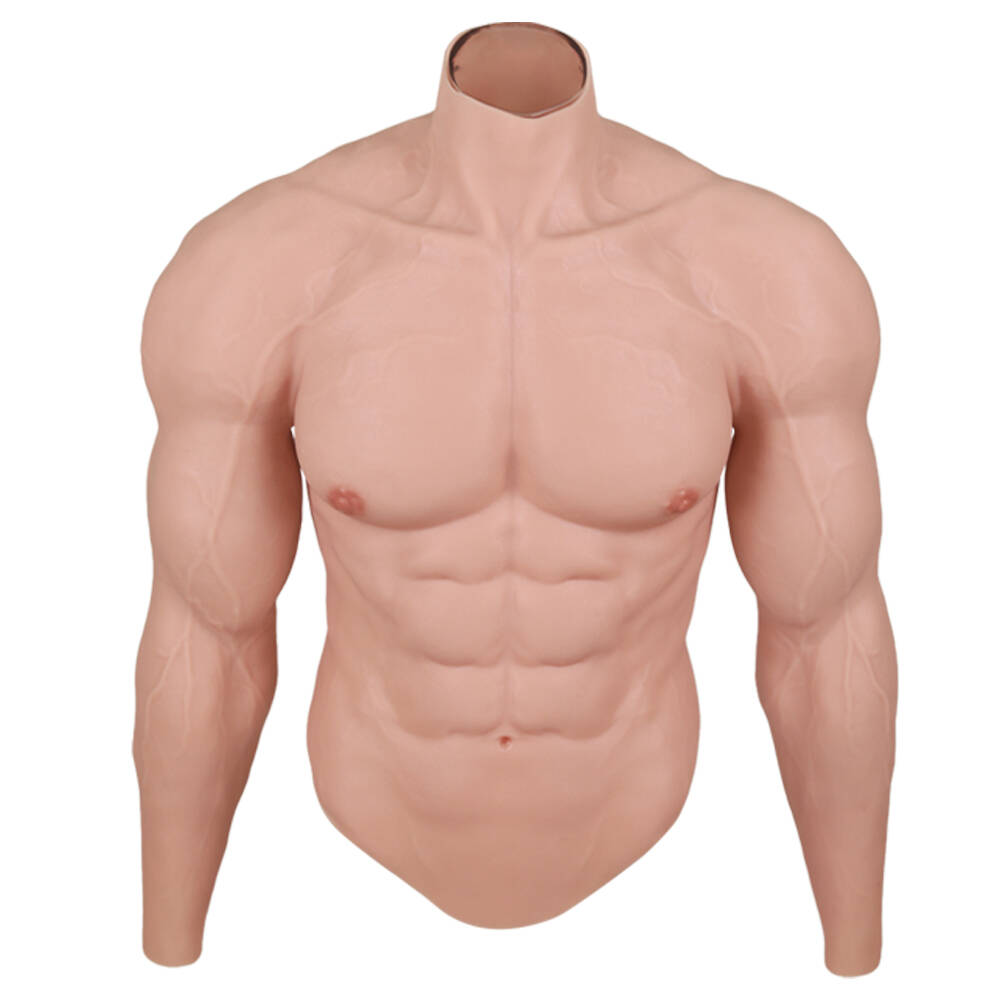 High-simulation silicone muscle suit with arms