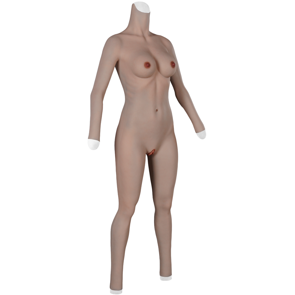 9th Oil-Free Silicone Bodysuit Makeup With Cool Floating Pussy Pussy For Transgender Shemale Boobs Plate Male To Female side 1