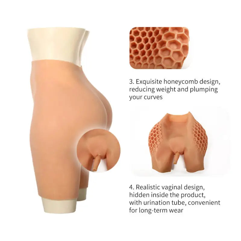 4th Gen Hip Lift Silicone Vagina Pants with with Honeycomb Design – Sexy Curves Made Easy