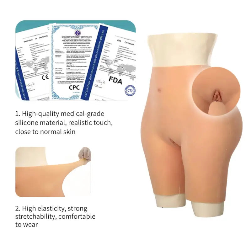 4th Gen Hip Lift Silicone Vagina Pants with with Honeycomb Design – Sexy Curves Made Easy