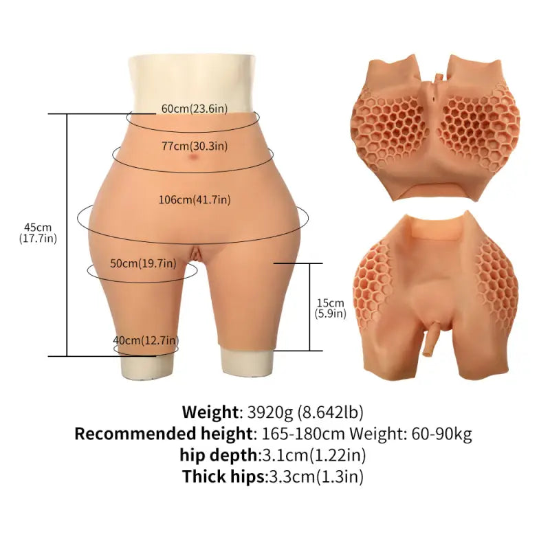 4th Gen Hip Lift Silicone Vagina Pants with with Honeycomb Design – Sexy Curves Made Easy