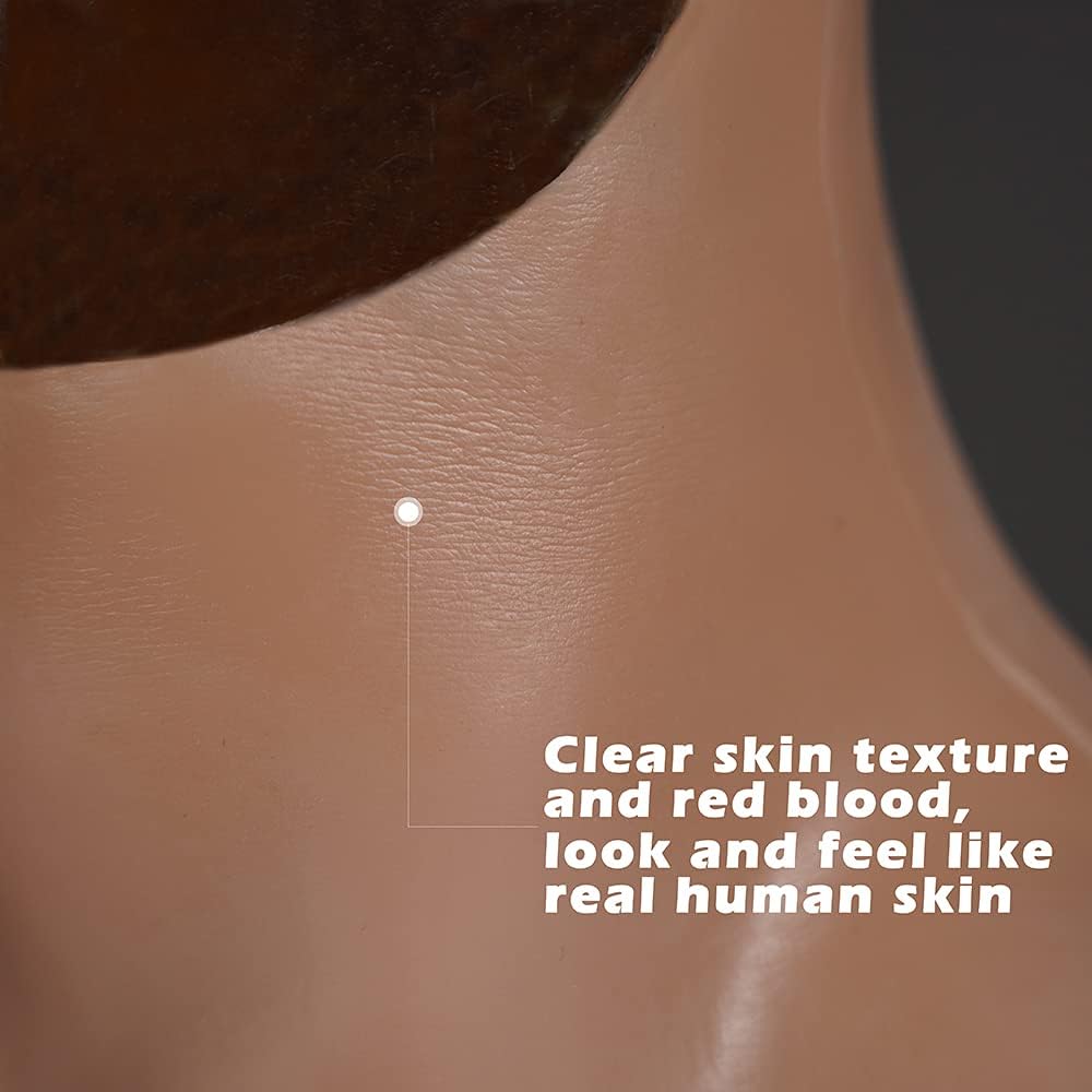 Male Chest Silicone Muscle Suit with Arms, Realistic Fake Muscles Soft Silicone Chest Vest with Clear Skin Textures feel like real human skin