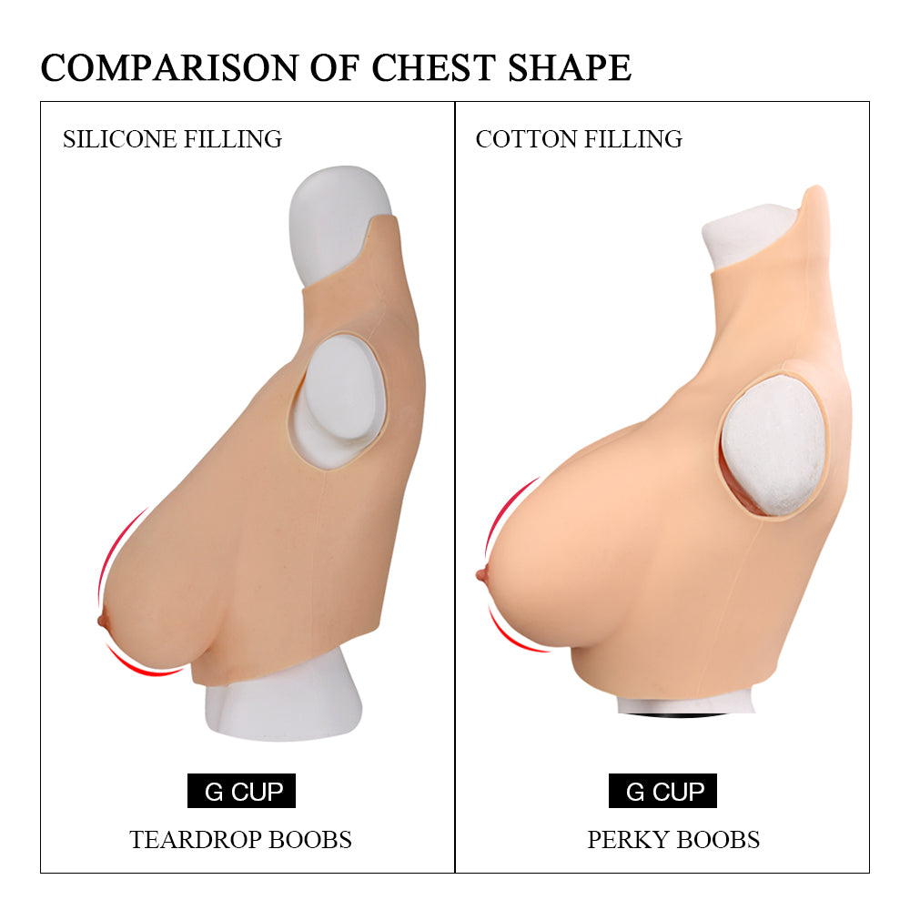 6th generation no-oil silicone breastplate for boy to girl transformation