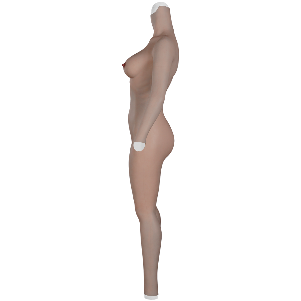 9th Oil-Free Silicone Bodysuit Makeup With Cool Floating Pussy Pussy For Transgender Shemale Boobs Plate Male To Female side display 2