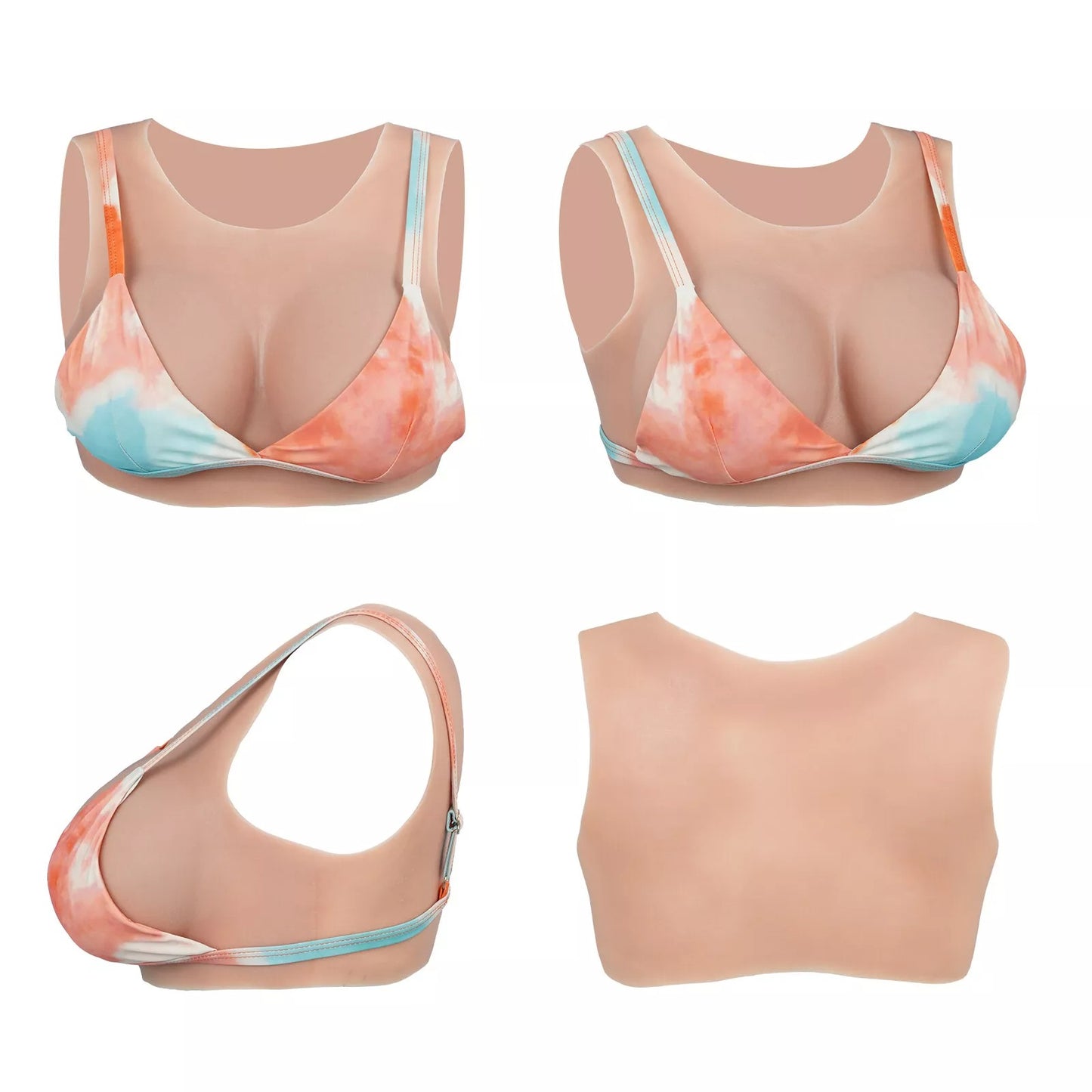 B-G Cup Drag Queen Crossdresser Realistic Breast Forms Silicone Fake Boob Plate