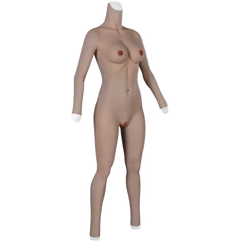 9th Oil-Free Silicone Bodysuit Makeup With Cool Floating Pussy Pussy For Transgender Shemale Boobs Plate Male To