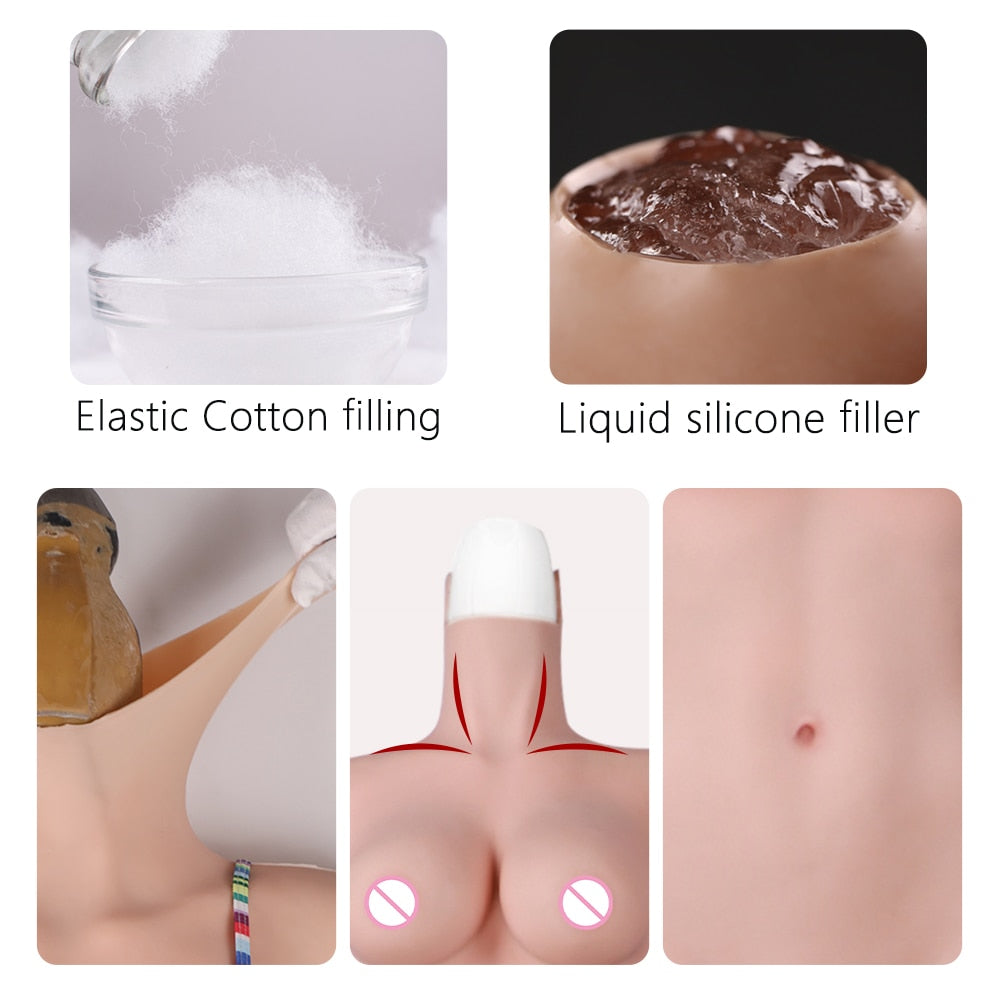 Fake Pussy Silicone Bodysuit For Transvestites Crossdressers 4th generation