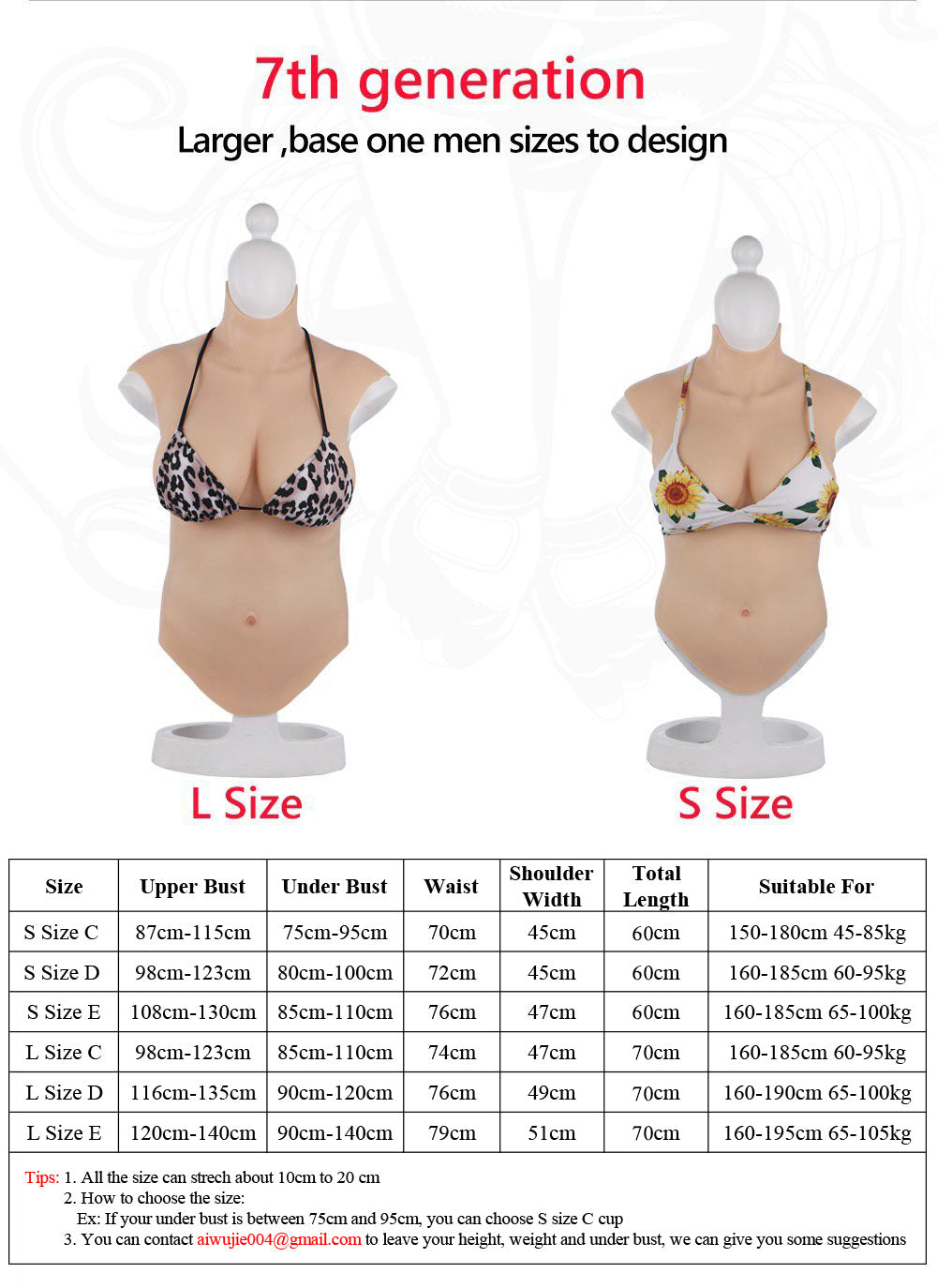7th generation No-oil Breastplate upgraded bloodshot design for Transgender
