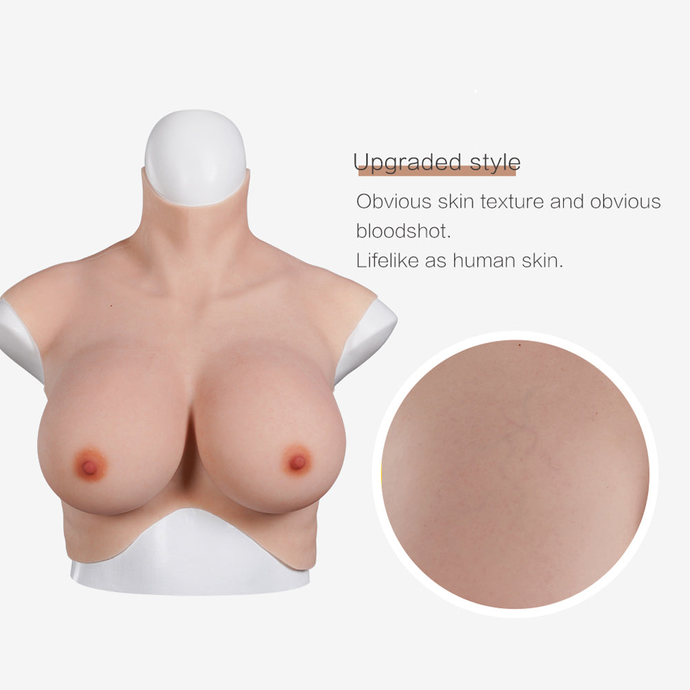 L Size Standard Upgraded Bloodshot Style 7Th Oil - Free Silicone Breast Forms Artificial Boobs