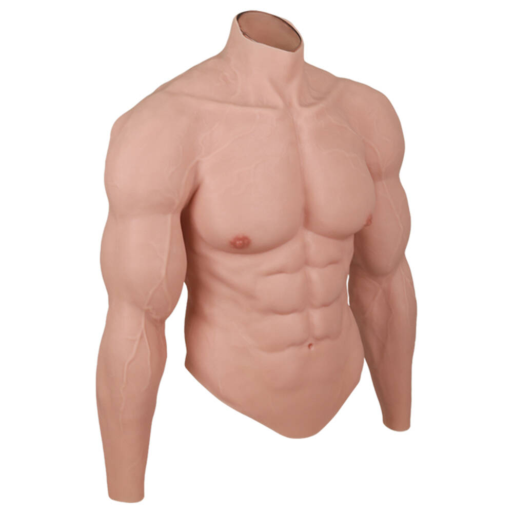 High-simulation silicone muscle suit with arms