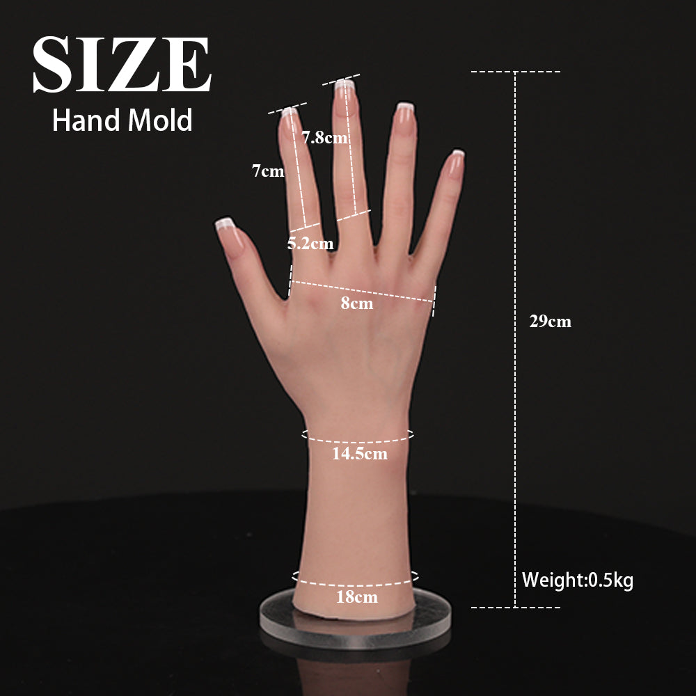 Silicone Female Hand Mannequin 1 Pair Life Size Hand Model Jewelry Display
