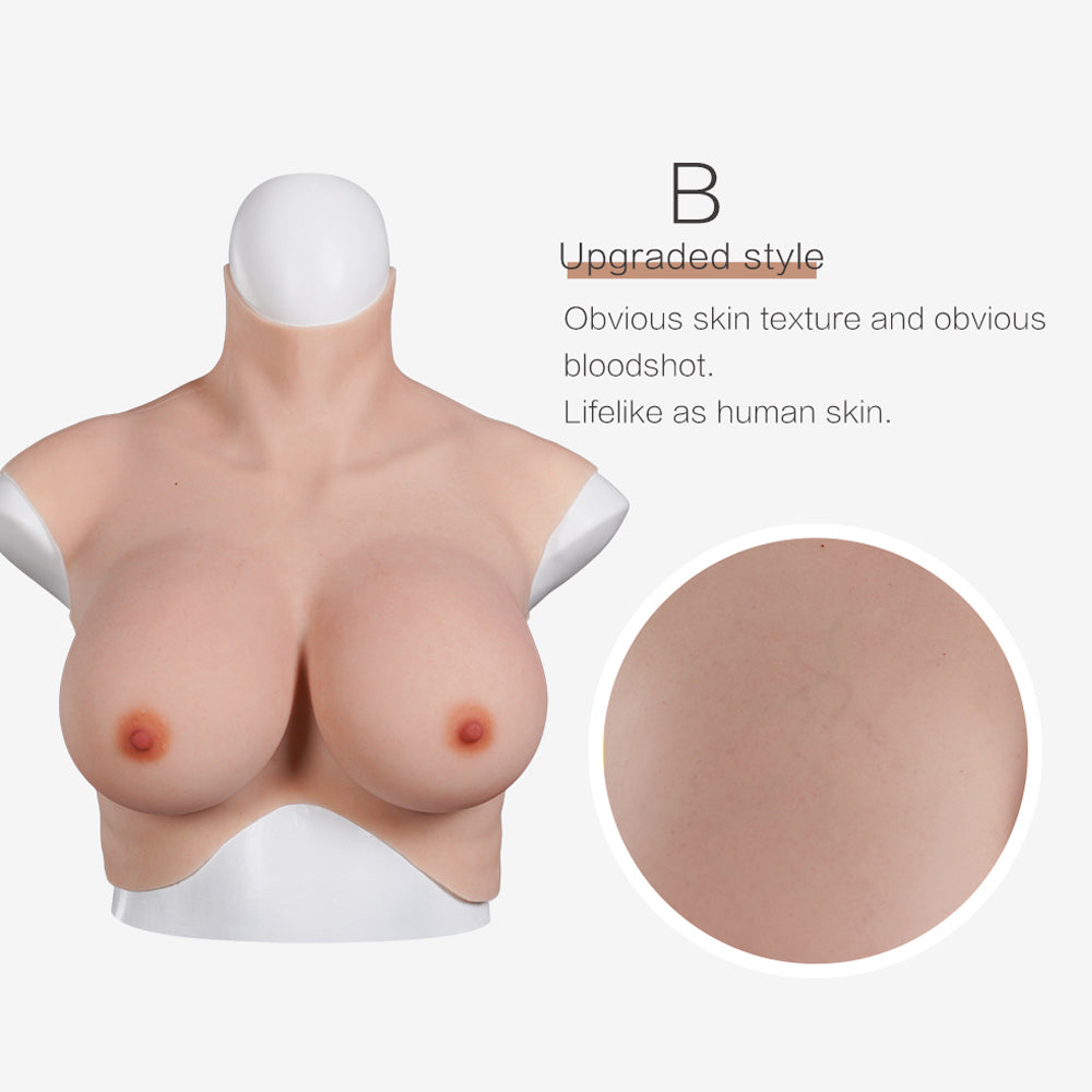 L Size Standard Upgraded Bloodshot Style 7Th Oil - Free Silicone Breast Forms Artificial Boobs