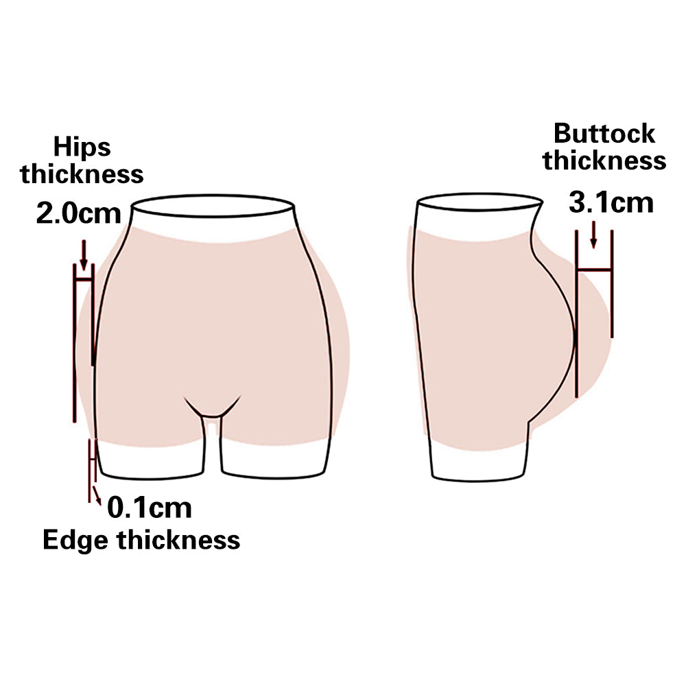No-Oil Silicone Pant Sexy Buttock Hip Up Enhancement Panties 8th Generation-US