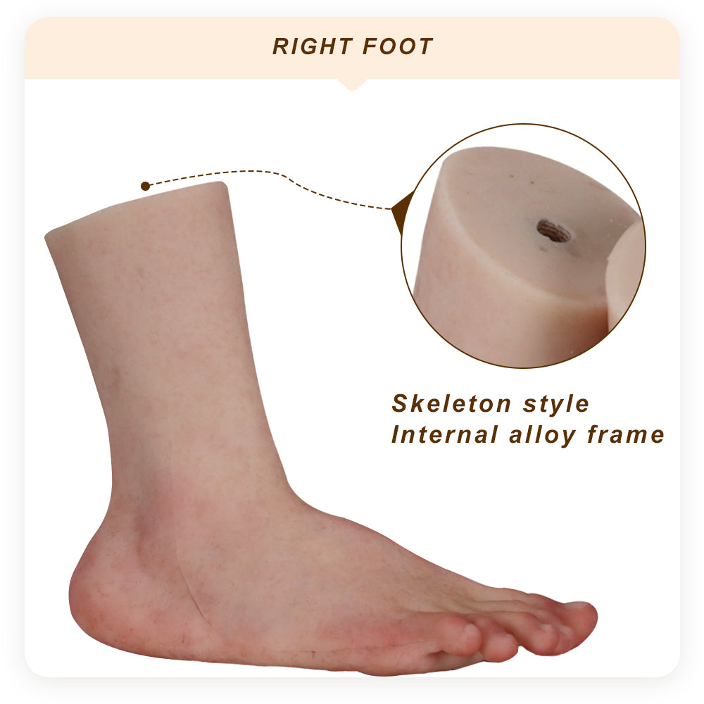 Eyung Simulation hand model Foot model reddish skin color exhibit foot fetish silicone props Real Shape sexy female foot model