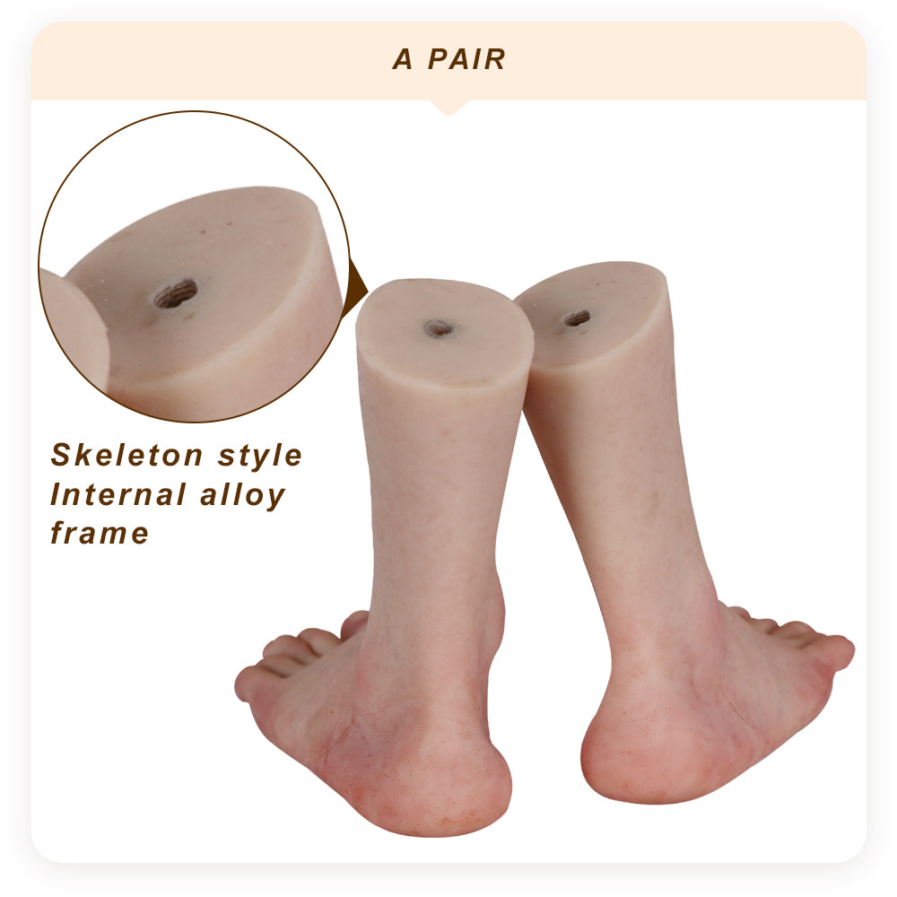 Eyung Simulation hand model Foot model reddish skin color exhibit foot fetish silicone props Real Shape sexy female foot model