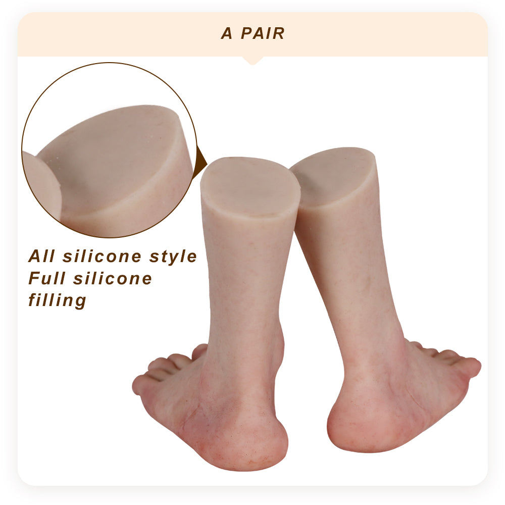 Eyung Simulation hand model Foot model reddish skin color exhibit foot fetish silicone props Real Shape sexy female foot model