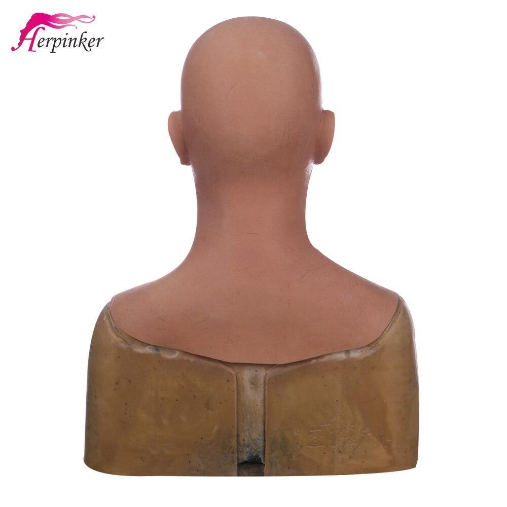 Handsome Realistic Silicone Headwear Full Head Young Man Movie Masks Props Mascarillas Halloween Cosplay Human Skin Mask Style - Eyung Crossdress