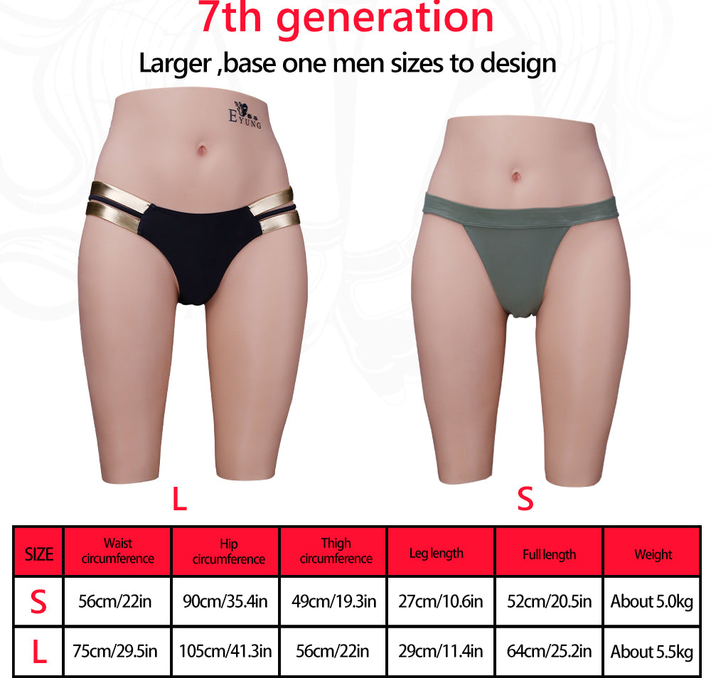 No-oil Silicone Realistic Vagina Panties for Crossdresser hip lifting