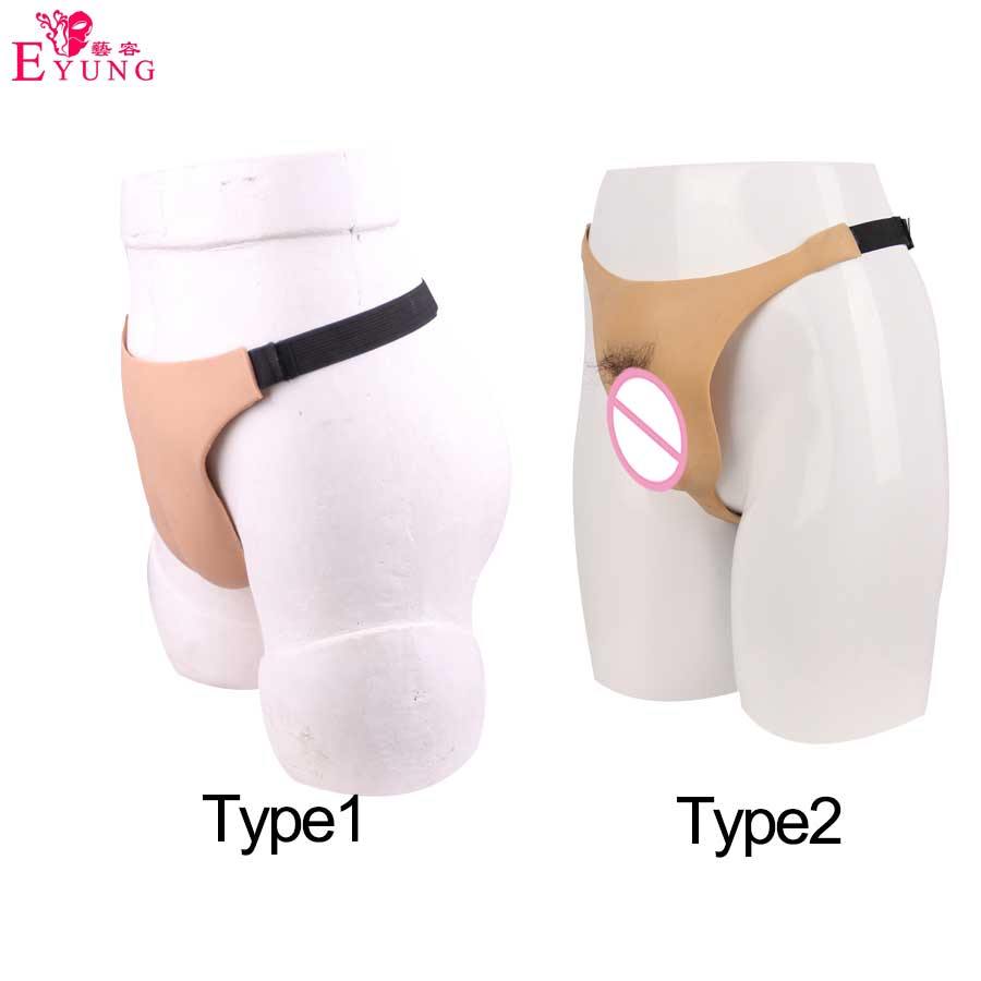 Silicone Bulge Panties Camel Toe Panty Fake Vagina Ladies Thong Underwears For Transgender Crossdresser Drag Queen Fake Pussy - Eyung Crossdress