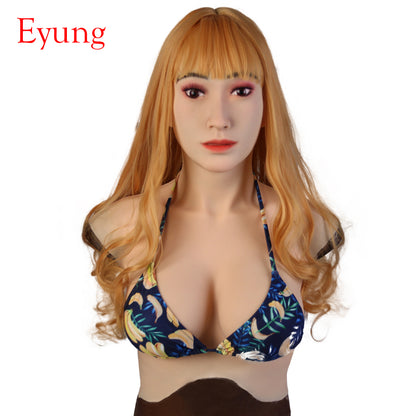 7th Generation Eudora beauty mask + silicone breast form L-E cup oil-free silicone material breathable floating point design