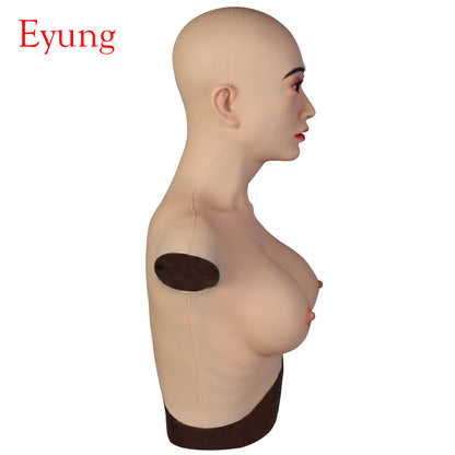 7th Generation Eudora beauty mask + silicone breast form L-E cup oil-free silicone material breathable floating point design