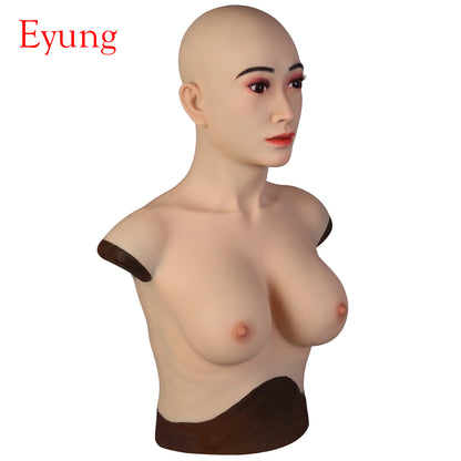 7th Generation Eudora beauty mask + silicone breast form L-E cup oil-free silicone material breathable floating point design