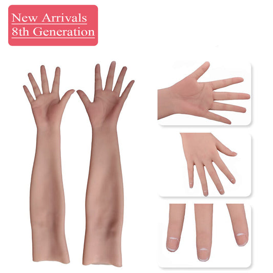 65cm Realistic Female Silicone Gloves With Veins For Cosplay