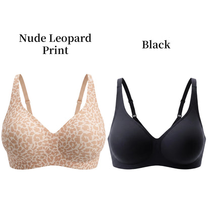 Leopard Print Wireless Bra | Compatible with Silicone Breast Forms & Breastplates