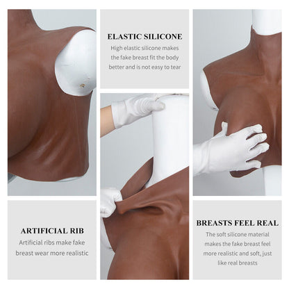 7th Generation Black Skin Oil-Free Silicone Breast Form