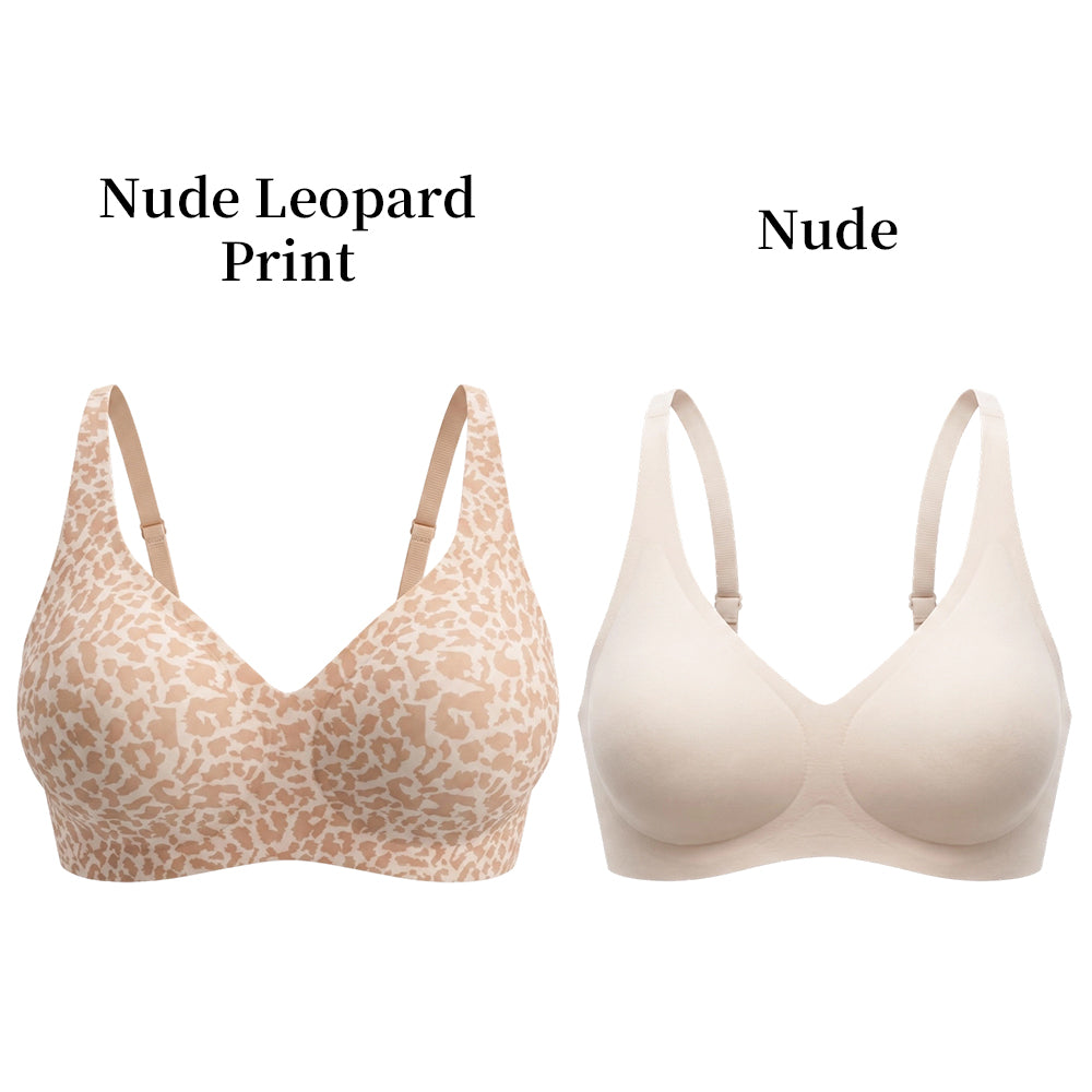 Leopard Print Wireless Bra | Compatible with Silicone Breast Forms & Breastplates