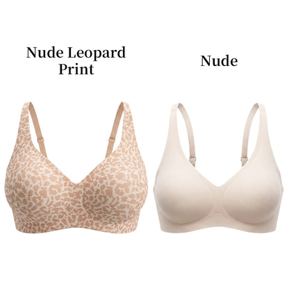 Leopard Print Wireless Bra | Compatible with Silicone Breast Forms & Breastplates