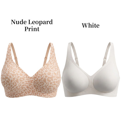 Leopard Print Wireless Bra | Compatible with Silicone Breast Forms & Breastplates