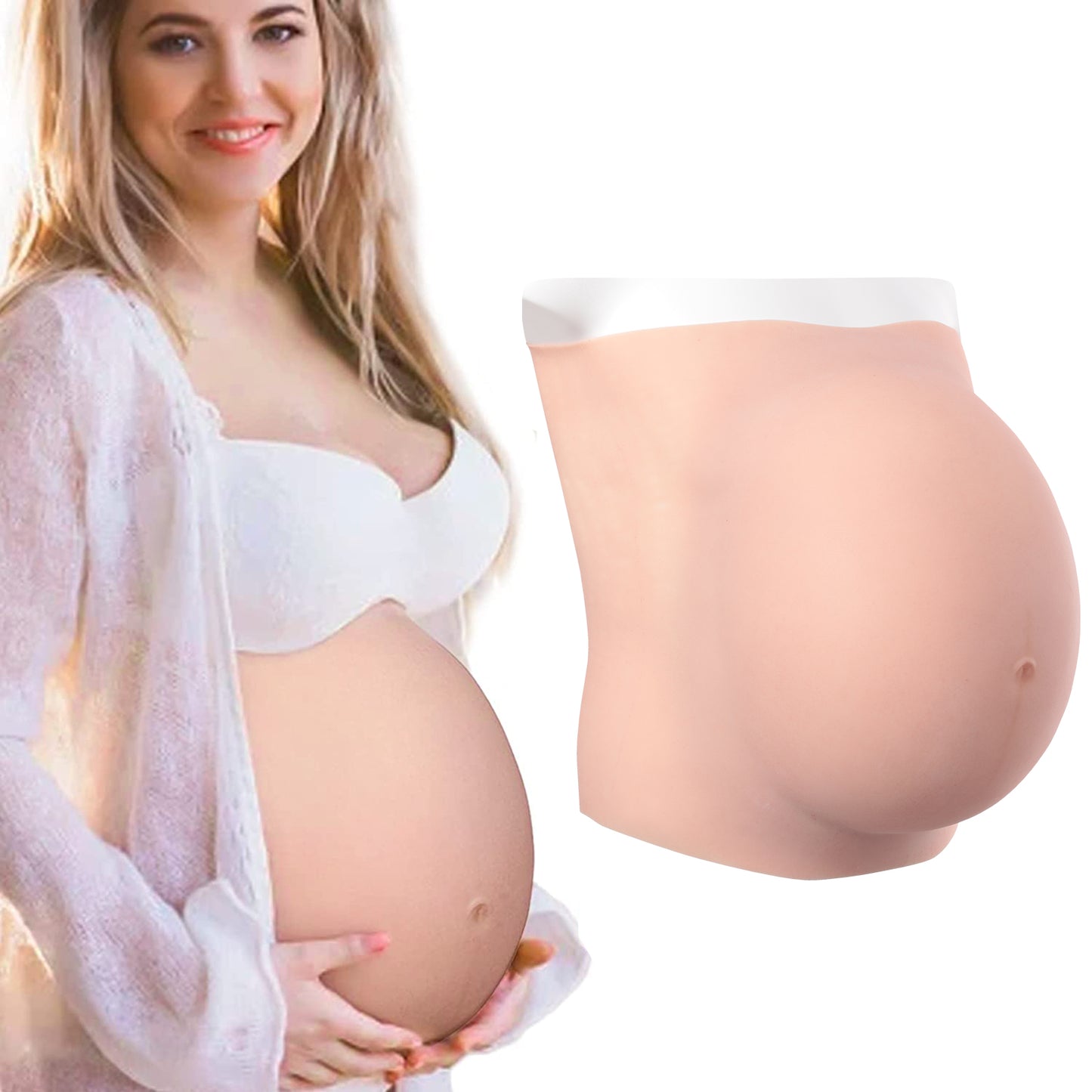 Eyung 100 % künstlicher 8. Silikon-Fälschungs-Schwangerschafts-weicher Bauch, realistischer Silikon-Schwangerschafts-Gelee-Bauch für Crossdresser, Unisex, Cosplay 
