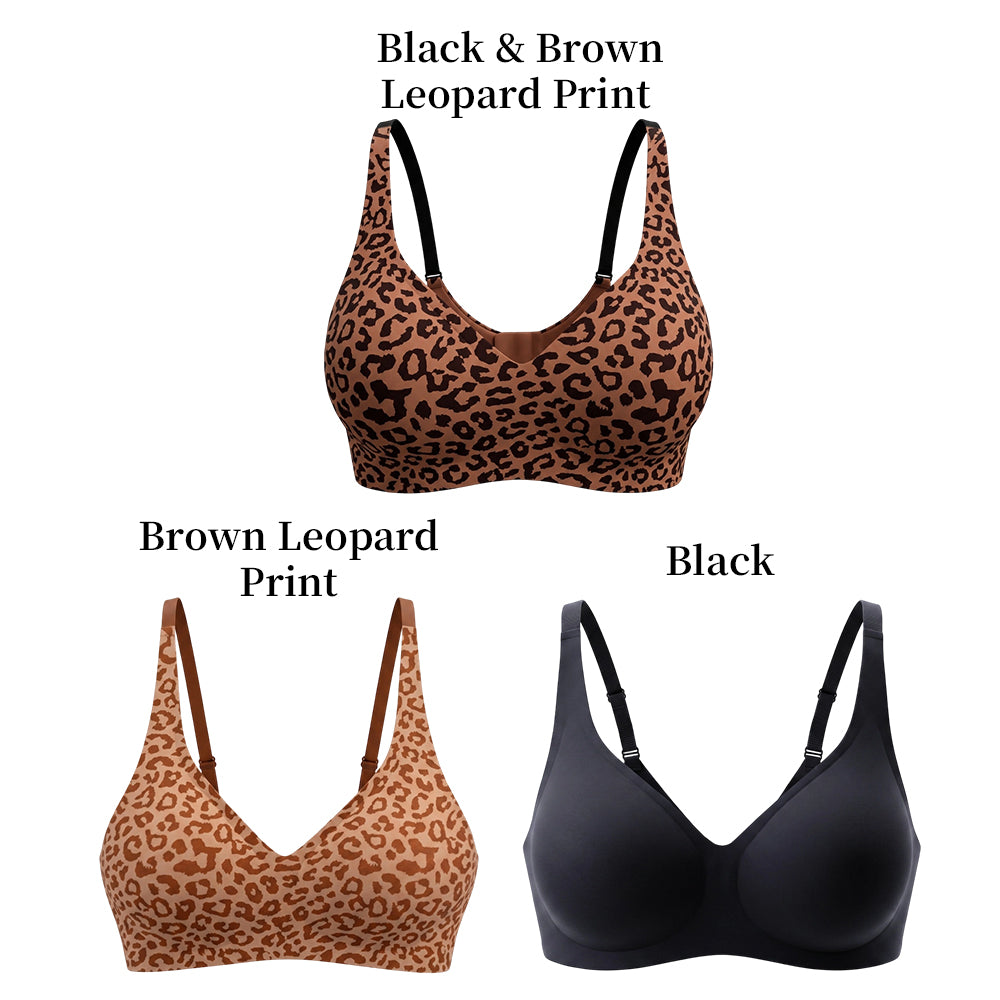 Leopard Print Wireless Bra | Compatible with Silicone Breast Forms & Breastplates