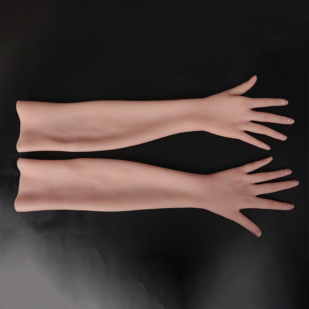 65cm Realistic Female Silicone Gloves With Veins For Cosplay