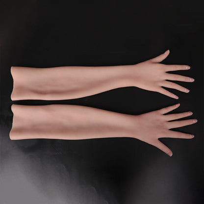 65Cm Realistic Female Silicone Gloves With Veins For Cosplay Cosplay
