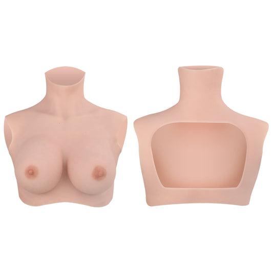 The 9th Generation Hollow Flocking on the Back + Floating Bloodshot Design oil-free Silicone Breast Forms