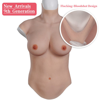 9Th Generation With Flocking Silicone Breast Forms Realistic Boobs Bloodshot For Crossdressers