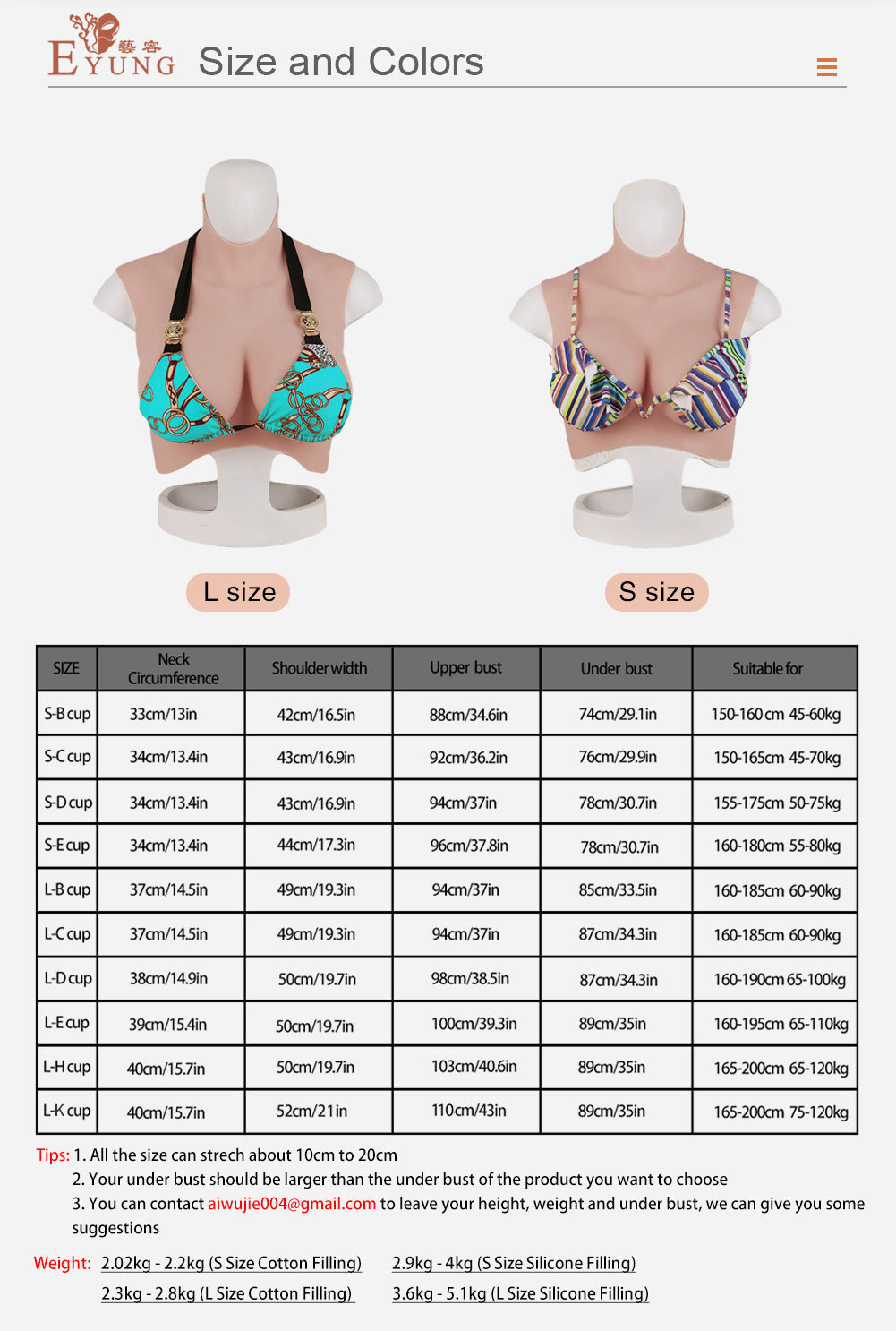7ème nouveauté K Cup Plastron pour Drag Boytogirl 