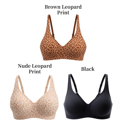 Leopard Print Wireless Bra | Compatible with Silicone Breast Forms & Breastplates