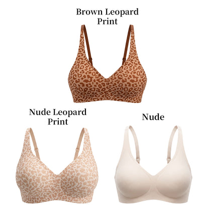 Leopard Print Wireless Bra | Compatible with Silicone Breast Forms & Breastplates