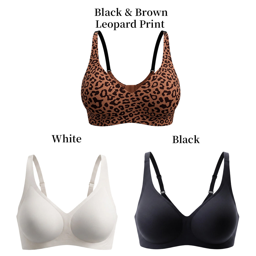 Leopard Print Wireless Bra | Compatible with Silicone Breast Forms & Breastplates