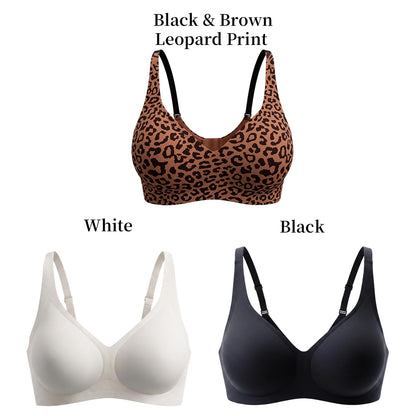 Leopard Print Wireless Bra | Compatible with Silicone Breast Forms & Breastplates