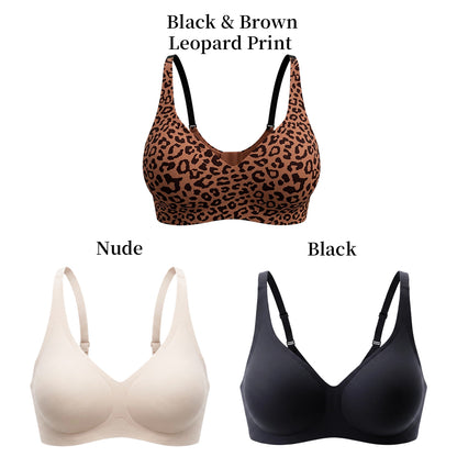Leopard Print Wireless Bra | Compatible with Silicone Breast Forms & Breastplates